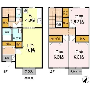 埼玉県北足立郡伊奈町内宿台5【一戸建】の間取り