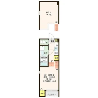 ハーモニーテラス六丁の目VII【2階】の間取り