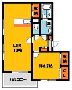 サニースクエア【1階】の間取り