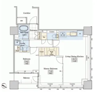 レジディアタワー上池袋【15階】の間取り