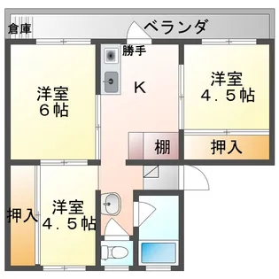 イーグル下松【4階】の間取り
