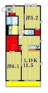 HEIM MAISON流山富士見台B【2階】の間取り