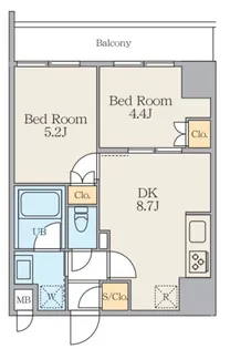 Alivis五反野【3階】の間取り