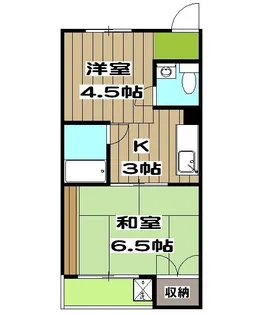マンションいそい常盤【1階】の間取り