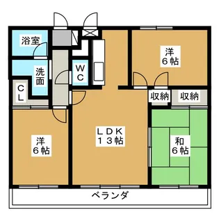 植田山ミルキーウェイ【2階】の間取り
