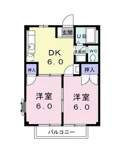 岡山県玉野市長尾【アパート】の間取り