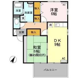 サニーコートA棟【2階】の間取り