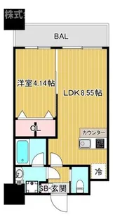 プレジオ城北【6階】の間取り