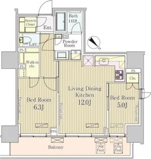 パークアクシス御茶ノ水【14階】の間取り