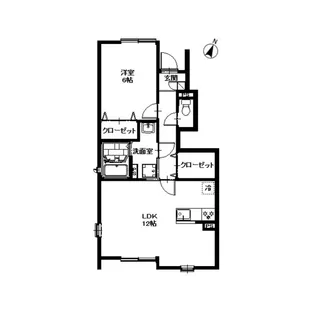 リーブル 洒落A【1階】の間取り