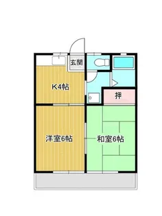 スカイヴィレッジI【1階】の間取り