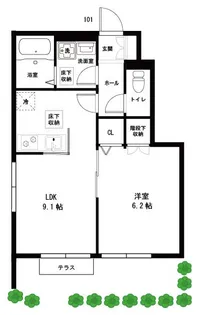 VISTA宮前(ビスタ)【1階】の間取り