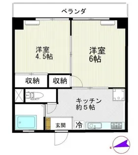 サンパレス【3階】の間取り