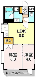 サニーピア【5階】の間取り