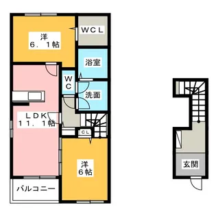 ショアライン タウンA【2階】の間取り