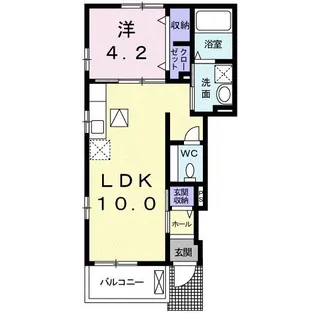 ヒュッゲ【1階】の間取り