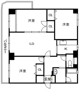 三雄マンション【4階】の間取り