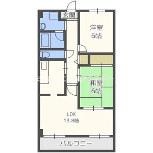 シティーコート塚本【2階】の間取り