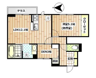 プティアンジュ【1階】の間取り