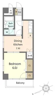 ライオンズマンション蒲田【7階】の間取り