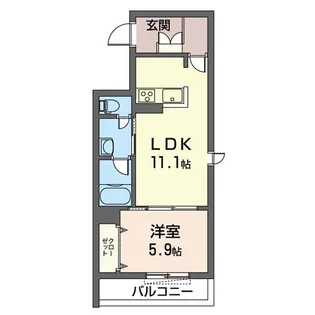 ベレオ・セルフィーユ【1階】の間取り