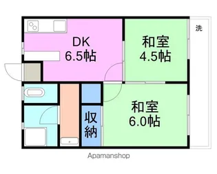 コーポうめもと【1階】の間取り