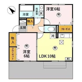 ウィルモア櫛川【1階】の間取り