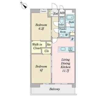 グラン・パミドール【1階】の間取り