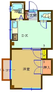メゾンワンウッド【2階】の間取り