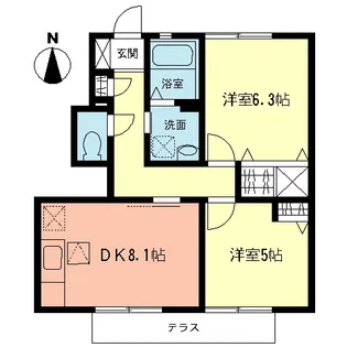 メゾンフィオーレ【1階】の間取り