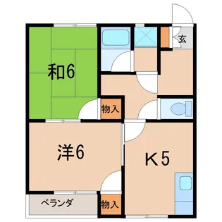 さくらハイツ鎌田【2階】の間取り
