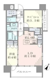 イニシアイオ西麻布【11階】の間取り