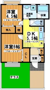 クレールコンフォート【1階】の間取り
