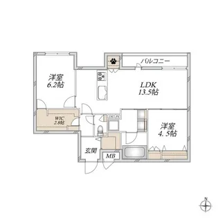L’s Plus 豊玉中【2階】の間取り