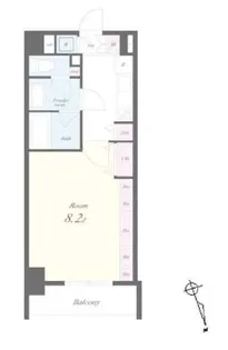 アールコート早稲田【1階】の間取り