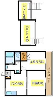 ハイツ東野【2階】の間取り