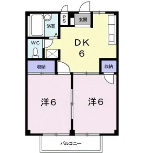 シティハイツゆたか【2階】の間取り