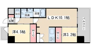 アーバネックス中崎町II【11階】の間取り