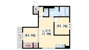 メゾンドソルテ A棟【1階】の間取り
