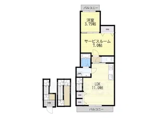G MAISON 豊中蛍池【3階】の間取り