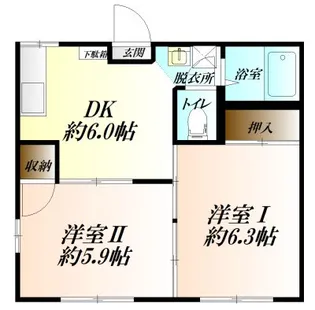 サンフラワーIII番館【1階】の間取り