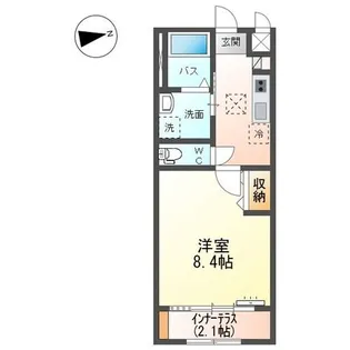プレシャスワン翔【1階】の間取り