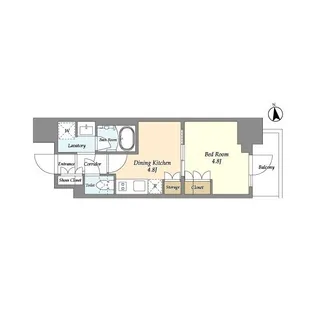 リビオメゾン浅草雷門【2階】の間取り