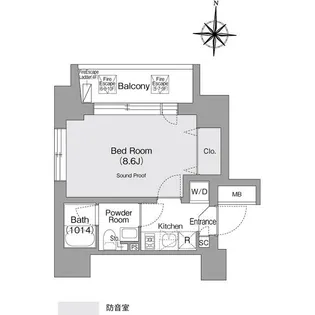 コンフォリア・リヴ森下MUTIO【6階】の間取り