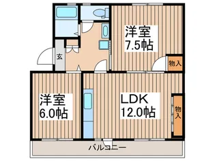 南大和住宅六号棟【5階】の間取り
