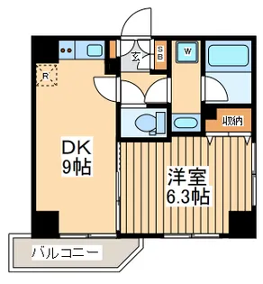 ティーリーフ横浜モデルノ【8階】の間取り