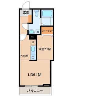 メリディアン柳生壱番館【3階】の間取り