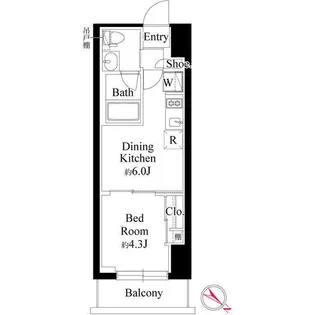 グランパセオ銀座築地【10階】の間取り