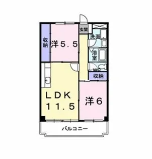 ル・ポール三日市【2階】の間取り