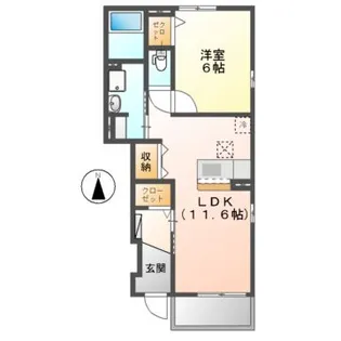 ソレイユ【1階】の間取り